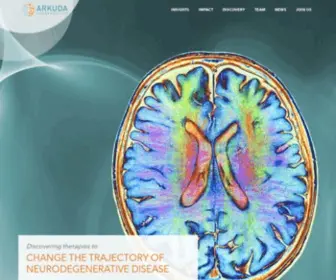 Arkudatx.com(Changing the Trajectory of Neurodegenerative Disease) Screenshot