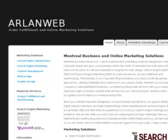 Arlanweb.com(Order Fulfillment and Online Marketing Solutions) Screenshot