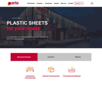 Arlaplast.de(PLASTIC SHEETS for your needs) Screenshot