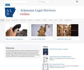Arlegalservices.org(Arkansas Legal Services Online) Screenshot