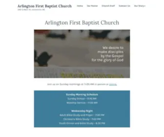 Arlingtonfirstbaptistchurch.org(345 S Main St) Screenshot