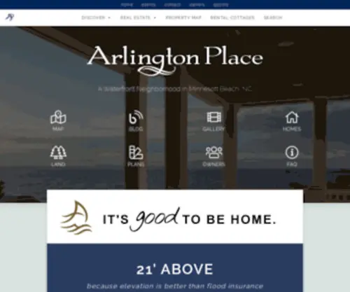 Arlingtonplace.com(Oriental North Carolina Real Estate) Screenshot
