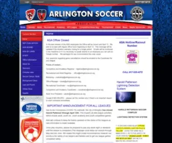 Arlingtonsoccer.org(Arlington Soccer Association) Screenshot