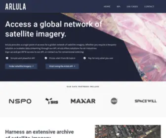 Arlula.com(The single API for a global network of satellite imagery) Screenshot