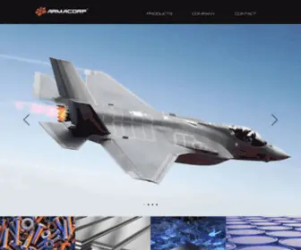 Armacorpinc.com(Global Supplier of Aerospace & Military Products) Screenshot