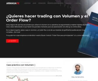 Armagafx.com(Formacion para traders consistentes con Order Flow y futuros) Screenshot