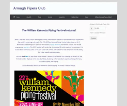Armaghpipers.com(Armagh Pipers Club) Screenshot