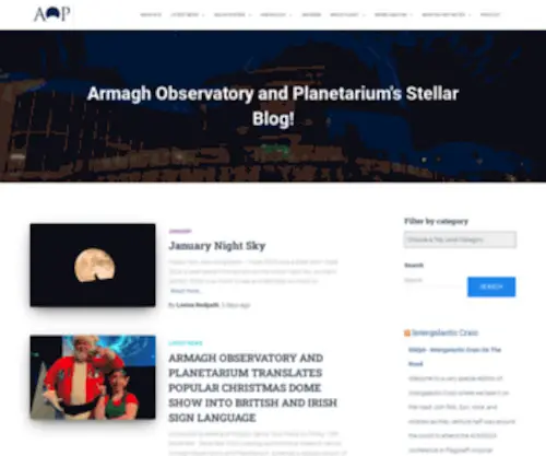 Armaghplanet.com(Armagh Planetarium) Screenshot