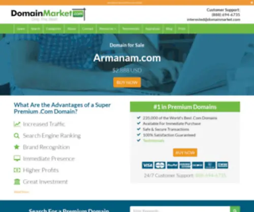 Armanam.com(Forsale Lander) Screenshot