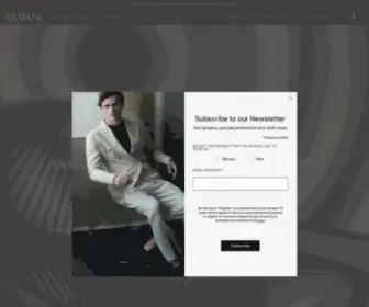 Armani.com(Discover the official Armani store) Screenshot