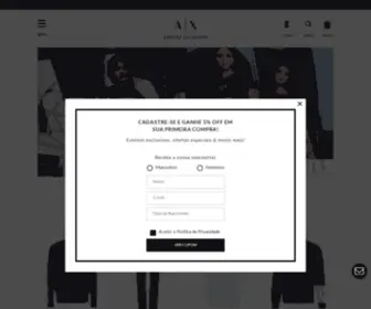 Armaniexchange.com.br(Armani Exchange Loja OnLine) Screenshot