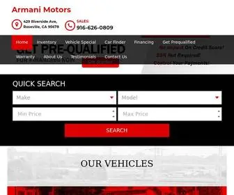 Armanimotors.com(Armani Motors) Screenshot