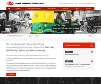 Armanindia.com(Arman Financial Services Ltd) Screenshot