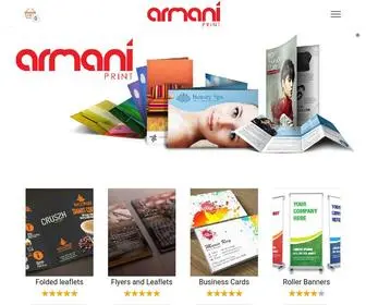 Armaniprint.co.uk(Leaflets & Flyers Printing Online Printing Services Armani Print) Screenshot