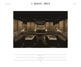 Armanipriveclub.com(Armani/Privé Club) Screenshot
