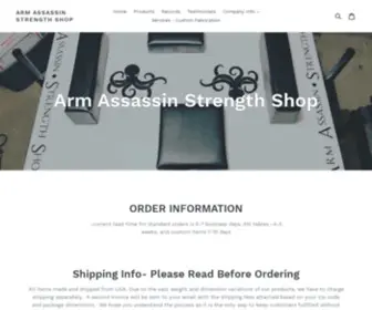 Armassassinstrengthshop.com(Arm Assassin Strength Shop) Screenshot