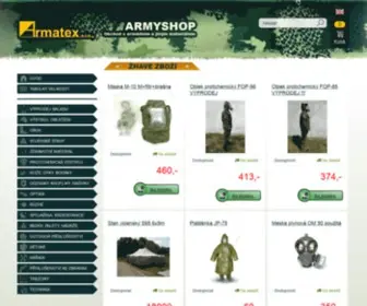 Armatex.cz(Obchod s armádním materiálem) Screenshot