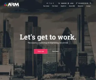ARM.co.uk(Expert STEM Recruitment Agency) Screenshot