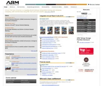 ARM.co.za(African Rainbow Minerals Limited (ARM)) Screenshot