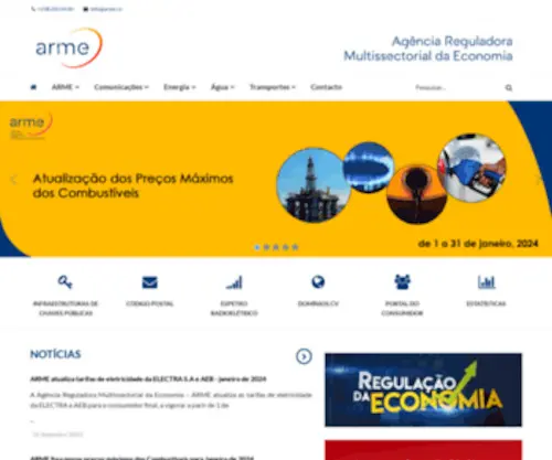 Arme.cv(Agência de Regulação Multissectorial da Economia) Screenshot