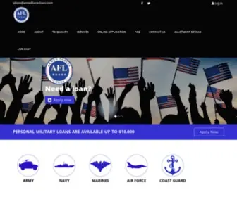 Armedforcesloans.com(Personal Military Loans) Screenshot