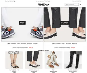 Armenak.fr(Chaussures & Maroquinerie de luxe pour homme & femme) Screenshot