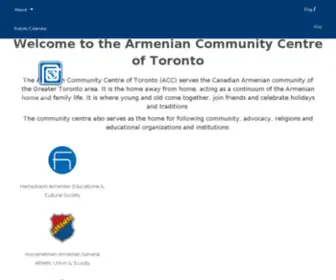 Armenian.ca(Armenian Community Centre of Toronto) Screenshot