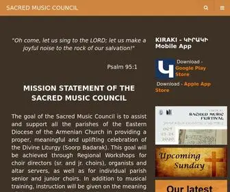 Armenianchurchmusic.org Screenshot