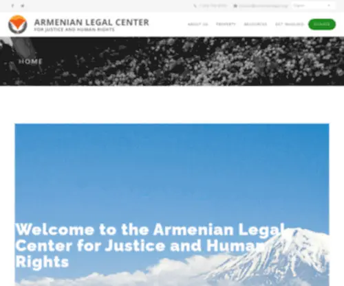 Armenianlegal.org(For Justice and Human Rights) Screenshot