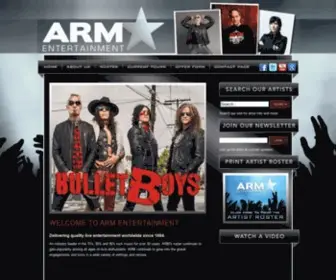 Armentertainment.com(Artist Representation and Management) Screenshot