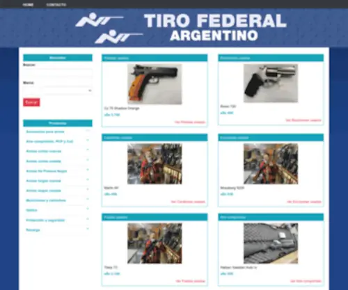 Armeriatirofederal.com.ar(Armería Tiro Federal Argentino) Screenshot