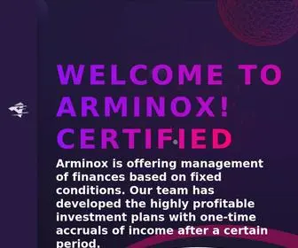 Arminoxinvestment.com(Arminox Investment) Screenshot