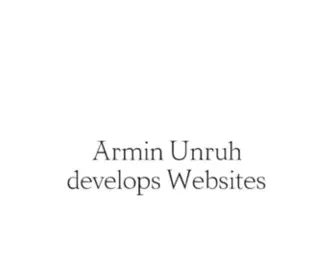 Arminunruh.com(Armin Unruh) Screenshot
