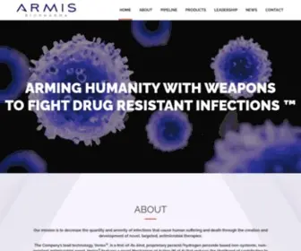 Armisbiopharma.com(Armis Biopharma) Screenshot