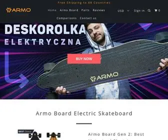Armoboard.com(Official Armo Board Electric Skateboard) Screenshot