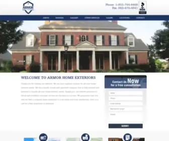 Armorhe.com(ARMOR HOME EXTERIORS) Screenshot