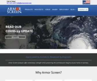Armorscreen.com(Armor Screen Hurricane Protection) Screenshot