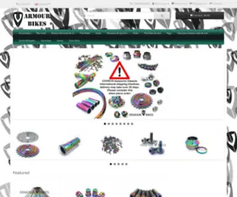 Armourbikes.com(ARMOUR BIKES BMX parts Titanium bolts and nuts Oil slick parts) Screenshot