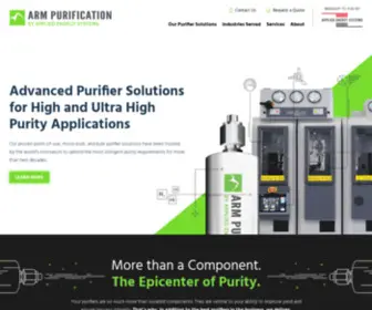 Armpurification.com(ARM Purification for Ultra High Purity Gas Delivery Systems) Screenshot