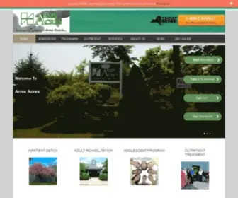 Armsacres.com(Arms Acres offers outpatient and inpatient addiction treatment. Our drug rehab center in NY) Screenshot