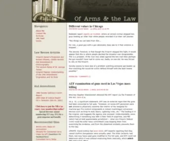 Armsandthelaw.com(Of Arms and the Law) Screenshot