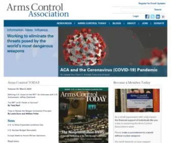 Armscontrol.org(Arms Control Association) Screenshot