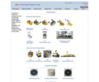 Armsmag.com(Armstrong Magnetics Inc Home) Screenshot
