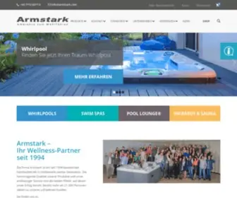 Armstark.com(Whirlpools, Swim Spas, Infrarot & Sauna für Ihr Zuhause) Screenshot