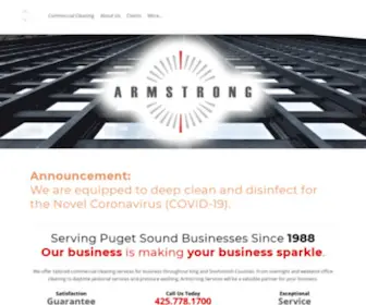 Armstrongresponds.com(Keeping businesses clean in Puget Sound) Screenshot