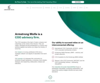 Armstrongwolfe.com(The Financial Services Advisory Firm for COOs & CCOs) Screenshot