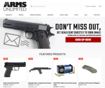 Armsunlimited.com(Arms Unlimited Law Enforcement Supply) Screenshot