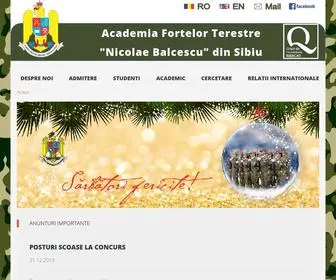 Armyacademy.ro(Academia Fortelor Terestre "Nicolae Balcescu") Screenshot