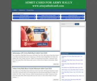 Armyadmitcard.com(Army Admit Card) Screenshot