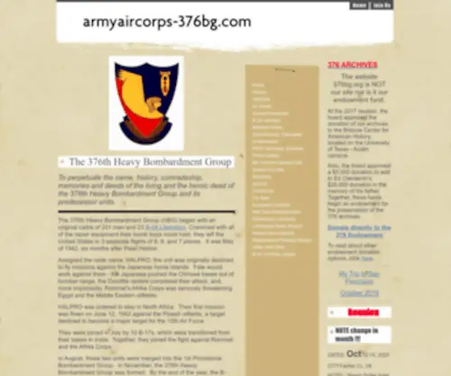 Armyaircorps-376BG.com(376th heavy bombardment group) Screenshot